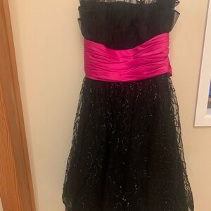 Elegant Black and Pink Dress